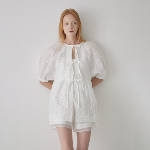 타브 Organza Layered Shorts - White TAV