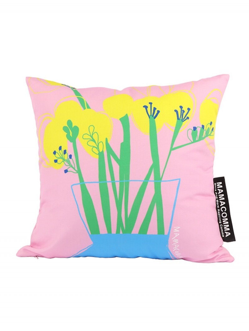 마마콤마 Flower Cushion (Pink) MAMACOMMA