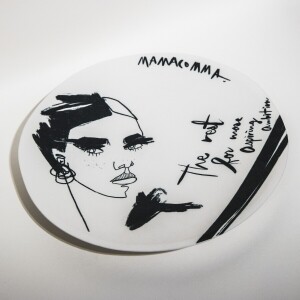 마마콤마 CERAMIC BIG PLATE YIDO MMCM.D
